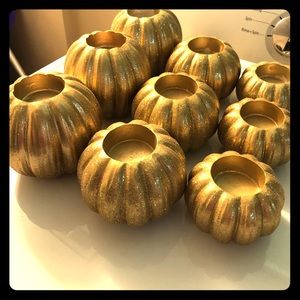 Pumpkin Glitter Votive Holders